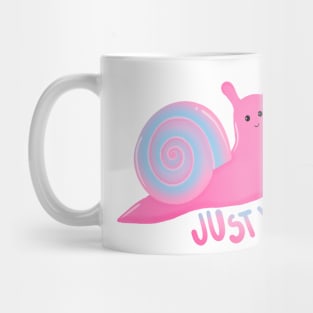 Just Vibin’ Pink Snail Mug